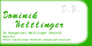 dominik weltlinger business card